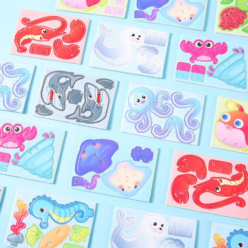Children'S Paper Puzzle Ocean Underwater World Animal Boy Intelligence Advanced Puzzle Baby Early Education Educational Toys - Image 5